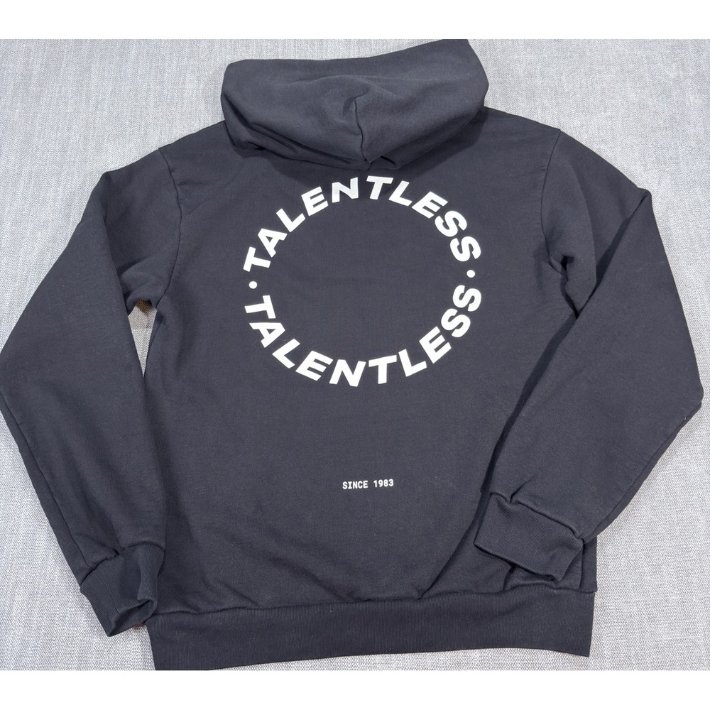 Talentless Since 1983 Circle Logo Hoodie Mens Medium Black Sweatshirt P3 13